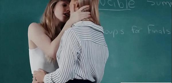  Over privileged teen handled by her hot lesbian teacher